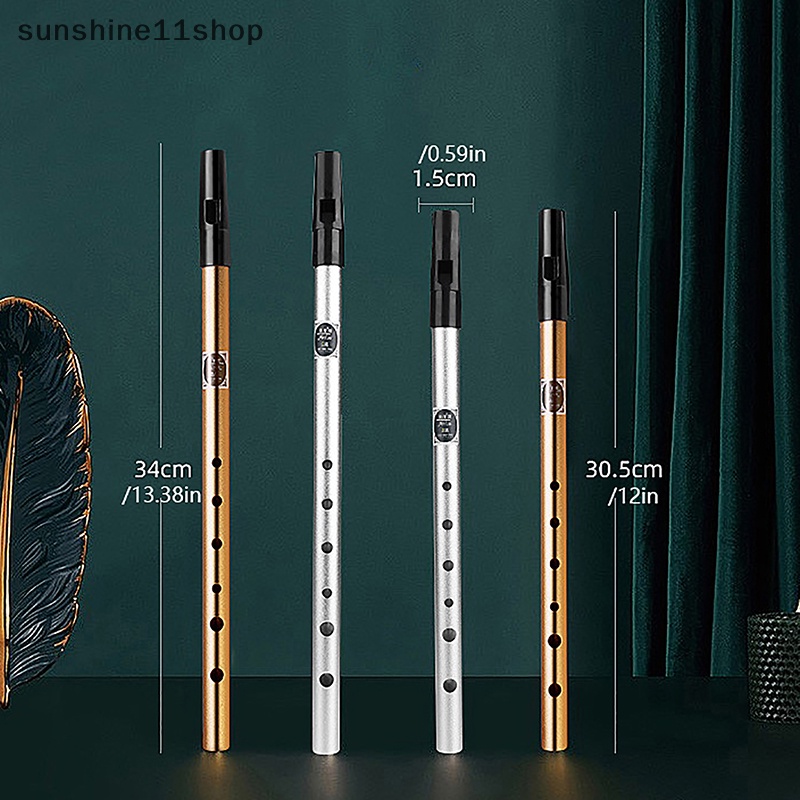 Sho 1Pc 6lubang Suling C/D Kunci Irish Whistle Ireland Tin Penny Whistle Metal Flute N