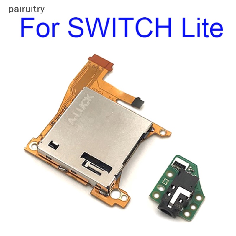 Prt Untuk NS Switch Lite Stop Kontak Slot Kartu Game Dengan Headset Papan Headphone Game Card Socket Repair Parts With Board PRT