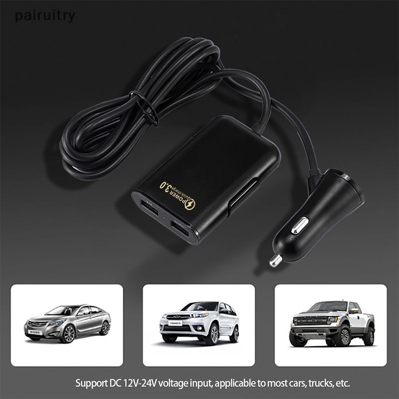 Prt Quick Charge QC 3.0 Car Charger Front/Back Jok Charging Car Chargers Adaptor PRT