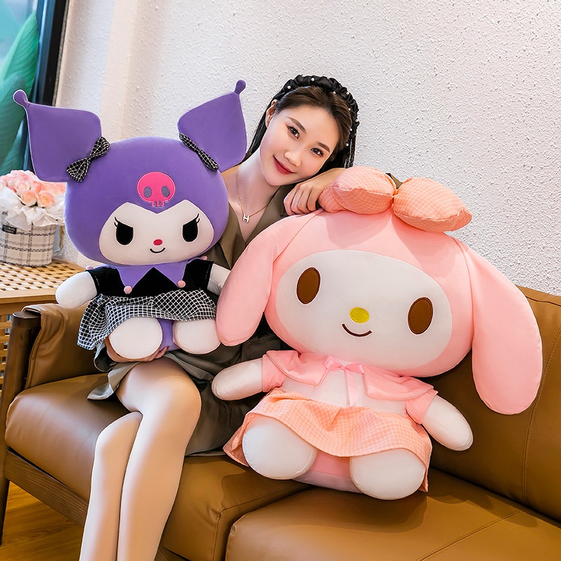 Mainan Plush Kartun Lucu Baru Kuromi Doll Melody Plush Toy Untuk Pacar