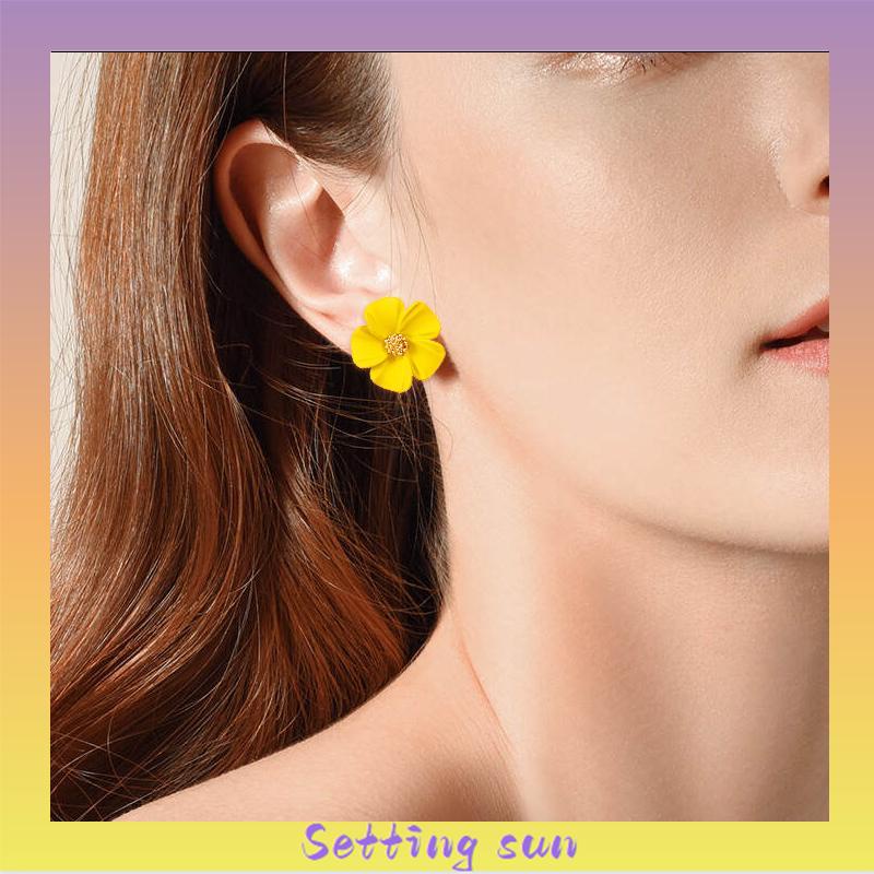 Anting Tusuk Motif Bunga Korea Fashion Gaya Untuk Wanita TN