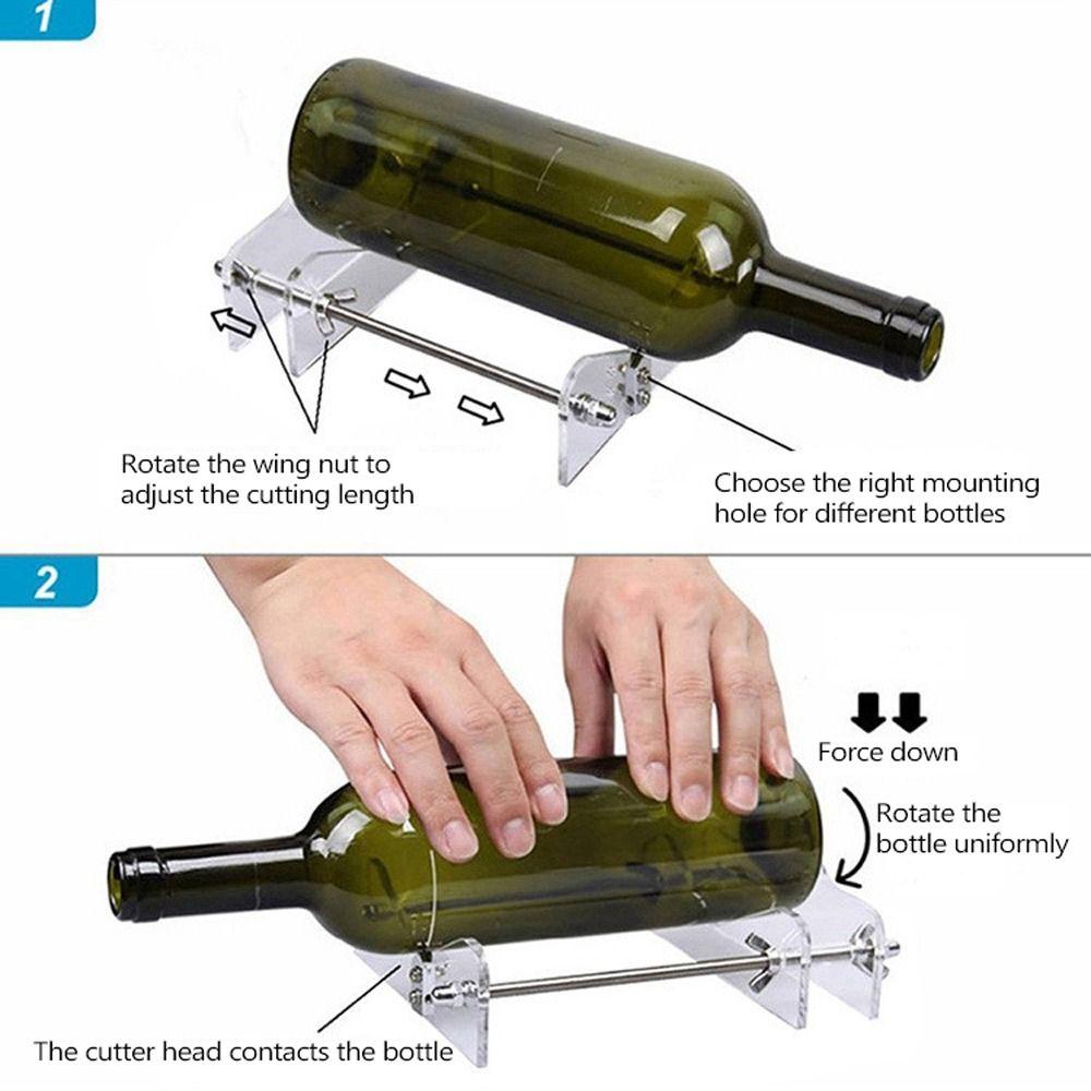 [Elegan] Pemotong Botol Kaca 1Pcs Adjustable DIY Untuk Membuat Botol Wine Dengan Obeng Alat Pemotong