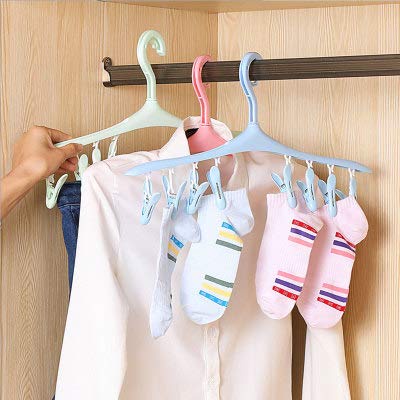 Hanger Jepitan 8 in 1 Gantungan Baju + Jepit Jemuran Kaos Kaki - MKM