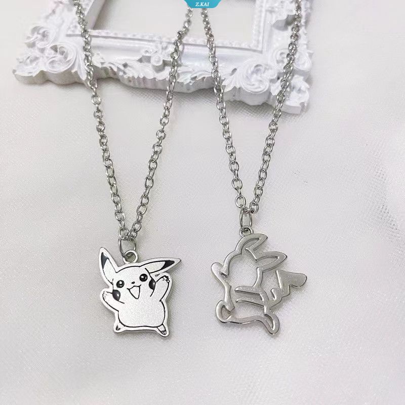 Pikachu Baru Skateboarding Puppy Kalung Pria Dan Wanita Ins Baru Lucu Kartun Anime Karakter Kepribadian Hip Hop Liontin Hadiah Ulang Tahun [ZK]