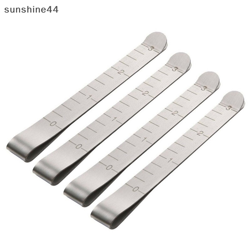 Sunshine 5Pcs /Pack Klip Crimping Jahit Logam Klip Penggaris Stainless Steel Klip Ukur ID