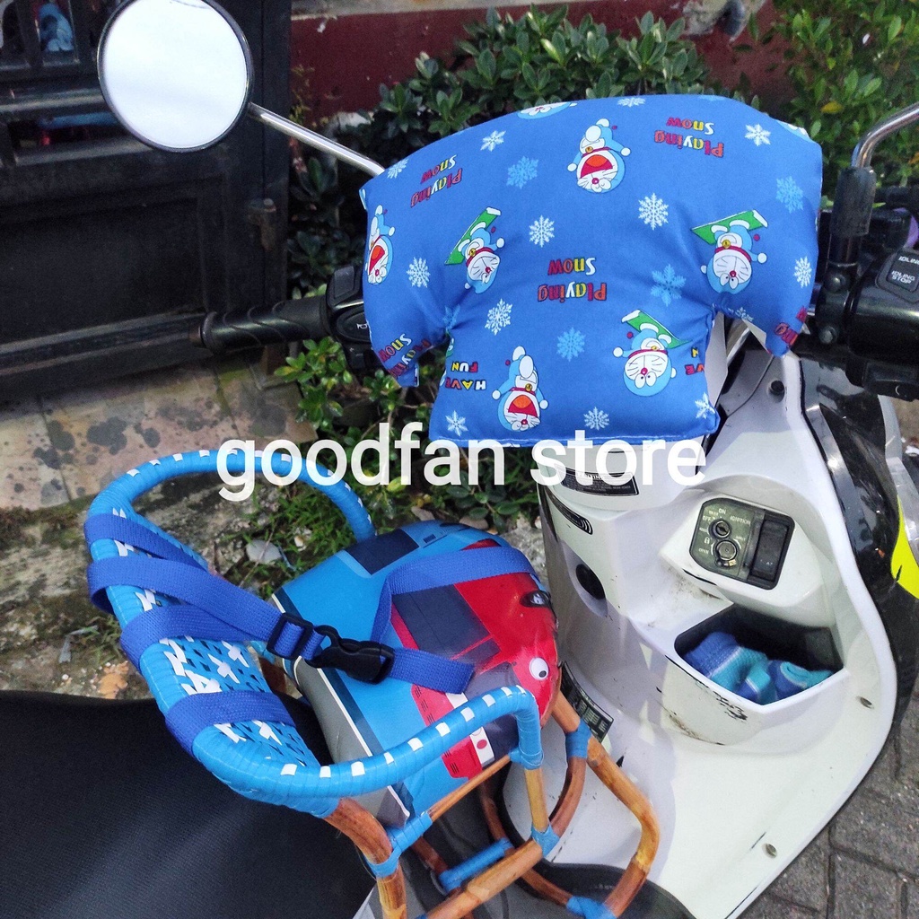 Paket hemat bantal stang dan kursi boncengan motor matic dengan sabuk | boncengan anak motor matic |