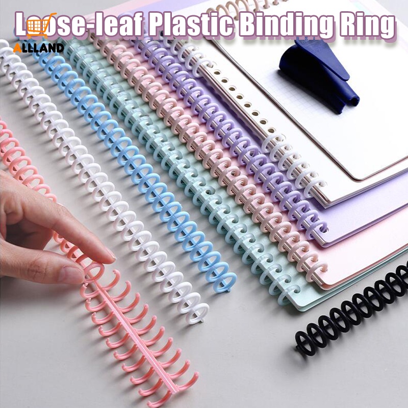 30lubang Ring Jilid Plastik Loose-leaf/ Detachable Buckle Spring Spiral Rings Binder Strip Untuk Kertas A4 Notebook Perlengkapan Kantor