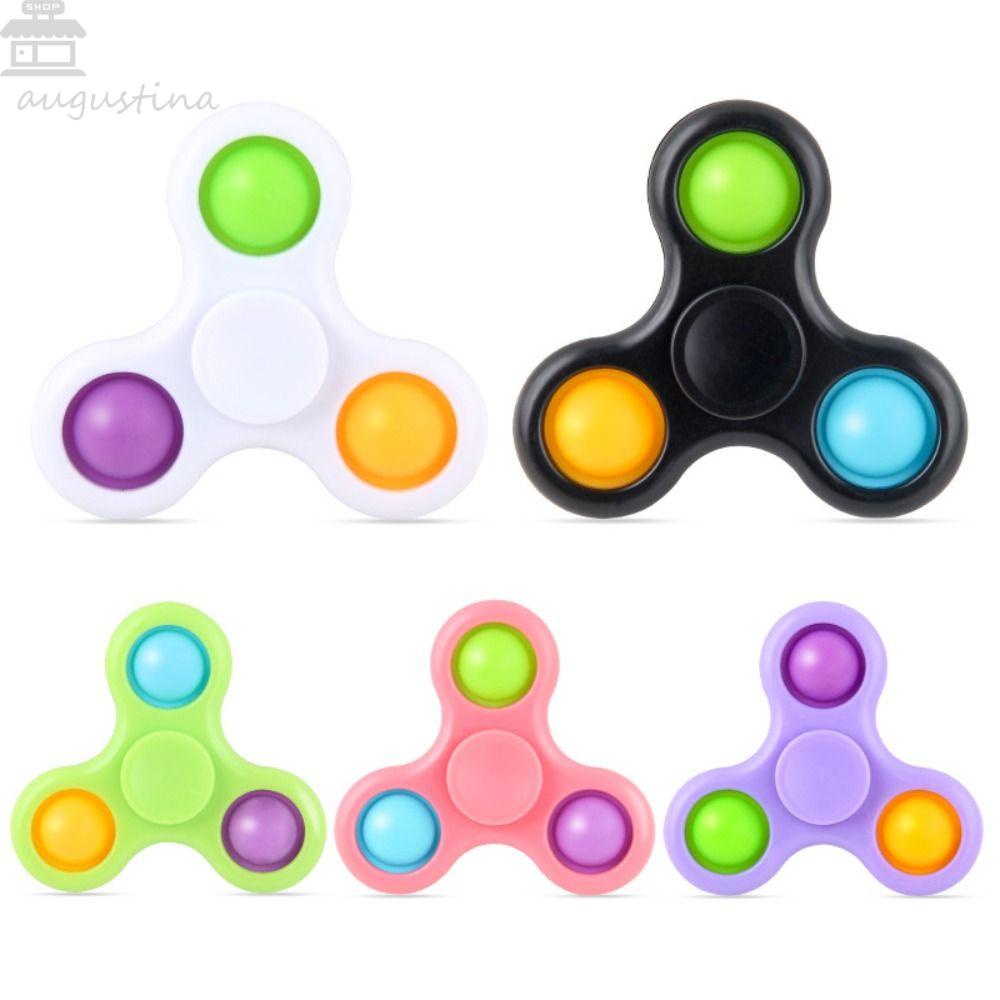 Agustina Spinner Pop It Mainan Menarik Untuk Gadis Jari Mendorong Gelembung Dekompresi Mainan Tangan Spinner Mainan Ujung Jari Mengurangi Tekanan Fidget Tiga Jari