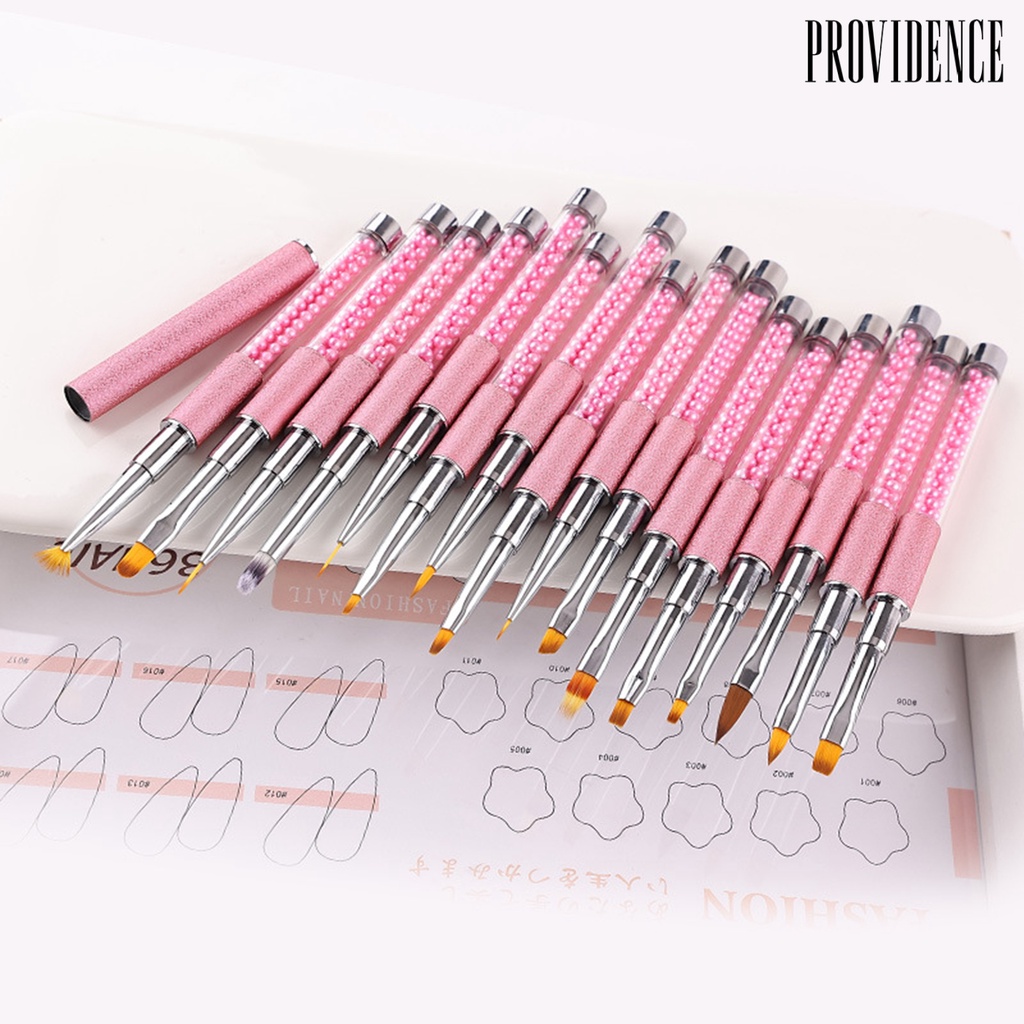 Providence Pena Gradien Kuku Gambar Halus Bulu Lembut Desain Kuku Dengan Penutup Pen Batang Mutiara Imitasi Manicure UV Gel Extension Pen Nail Salon Supply