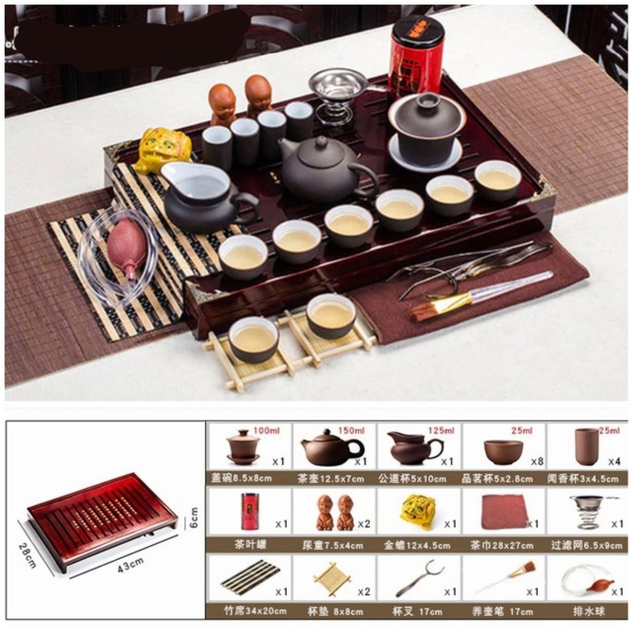 Chinese Tea Set Komplit Premium Gelas Teko Teh Tea Ceremony Kado Bagus Kado Imlek Premium Kado Ultah Oriental Sangjit Harga Grosir Termurah