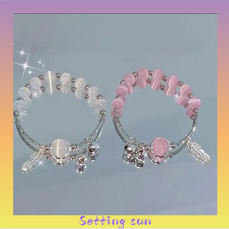 CODG✨Gelang Daisy Rumbai Bunga Kristal Korea Wanita / Manik Kristal Bracelets Untuk Wanita Perhiasan Aksesoris SE