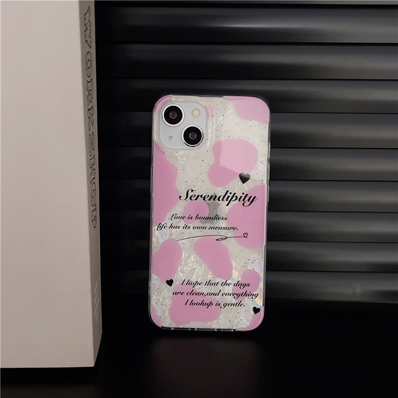 Ins Pola Sapi Cocok Untuk iPhone 14 Pro Max Casing Ponsel iPhone Pola Cetak Dua Lapis Kompatibel Dengan Iphone13 13pro 13prm iPhone 11 11pro 14plus 12Pro Max Casing Ponsel TPU Tahan Guncangan