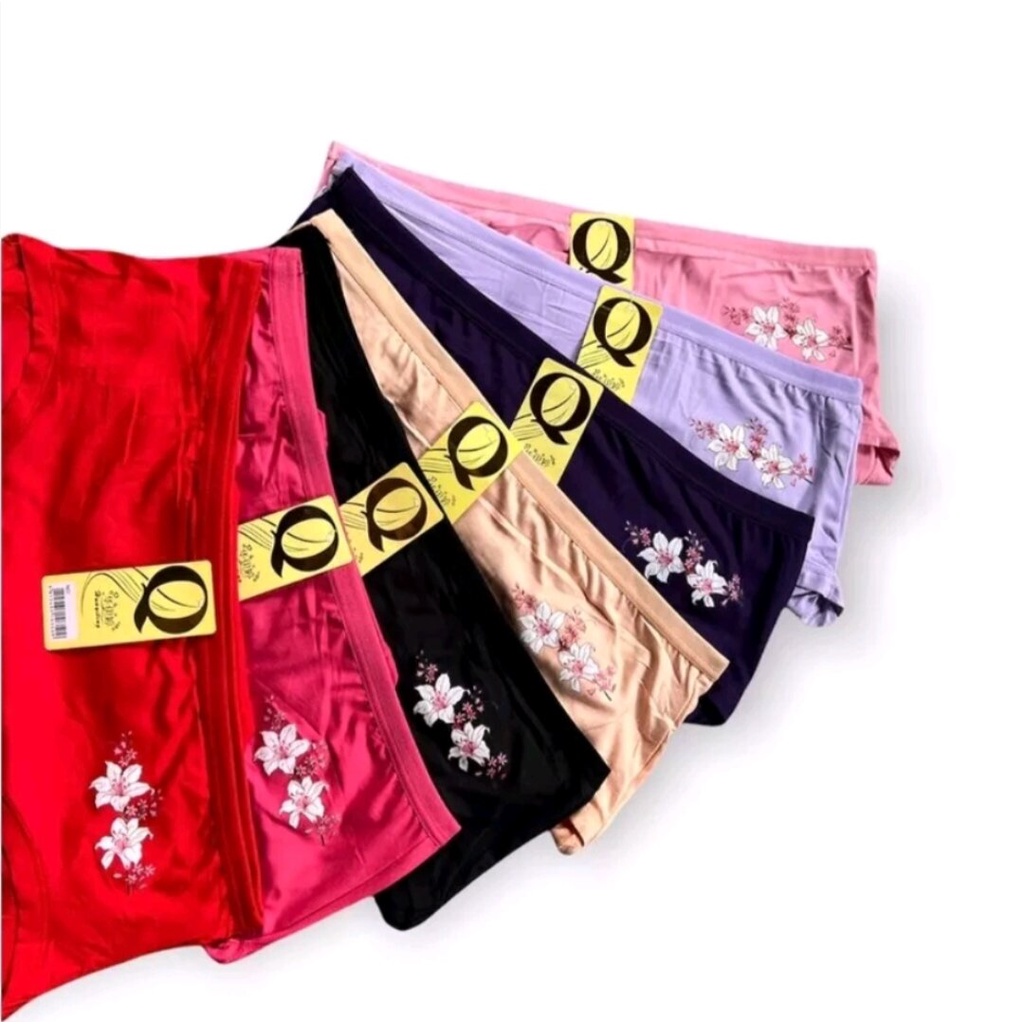 { PROMO MURAH } 6 PCS CELANA DALAM WANITA JUMBO BAN LEBAR FIT TO XXXL RUNSHA 1002 PREMIUM UNDIES