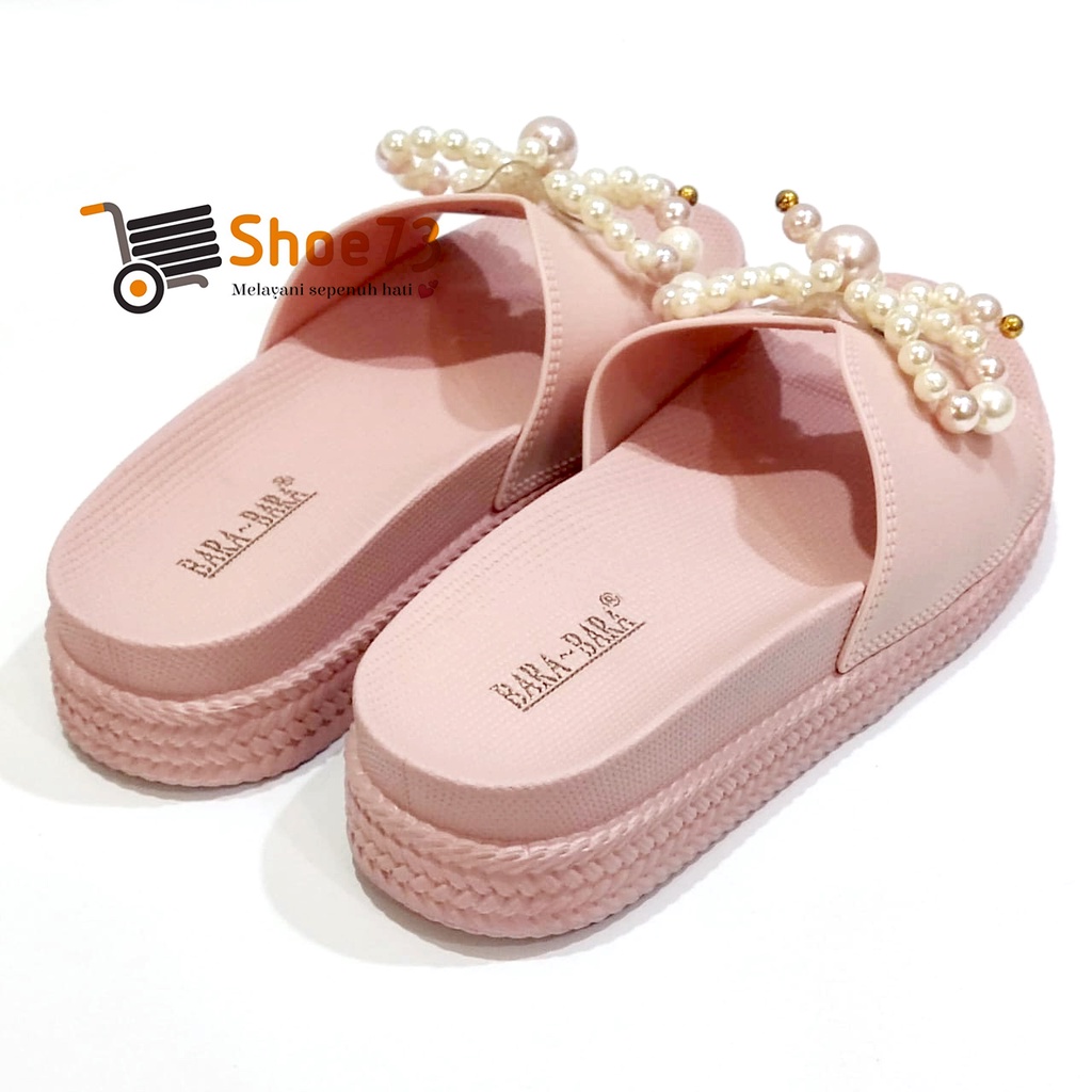 BARA BARA JSL 895 PK6W SIZE 36-40 ORIGINAL l Sandal Selop pita jelly wanita l Sendal kokop cewek impor