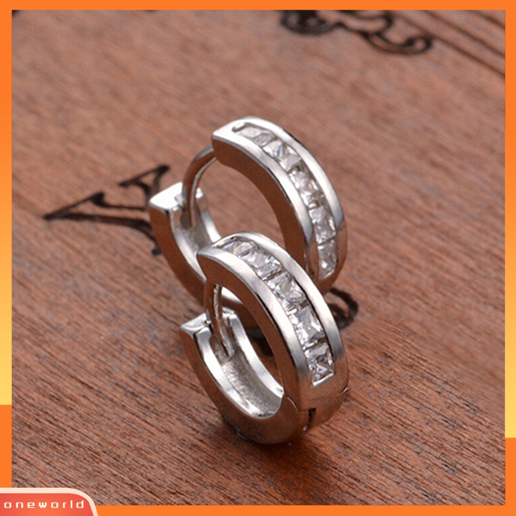 [WOD] Ear Clip Kancing Telinga Berlian Imitasi Lapis Silver Berkilau Untuk Pesta