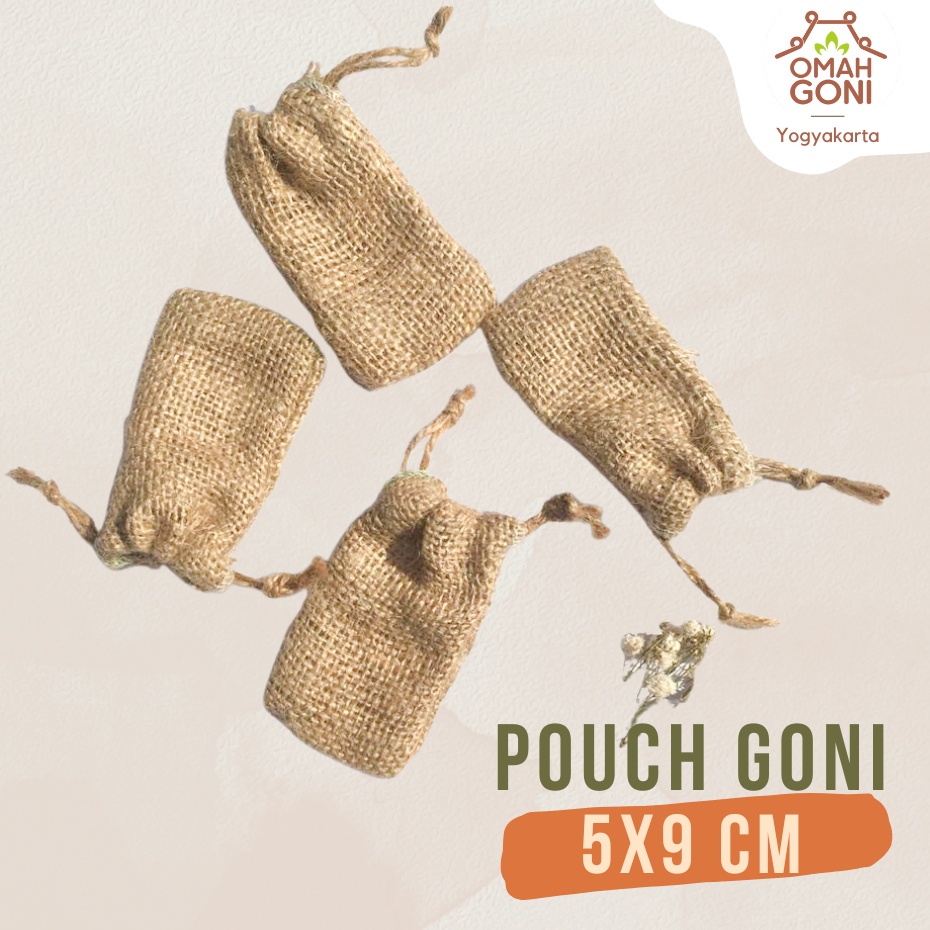 Kantong Goni 5x9 CM - Pouch Goni Rustic - Burlap Pouch