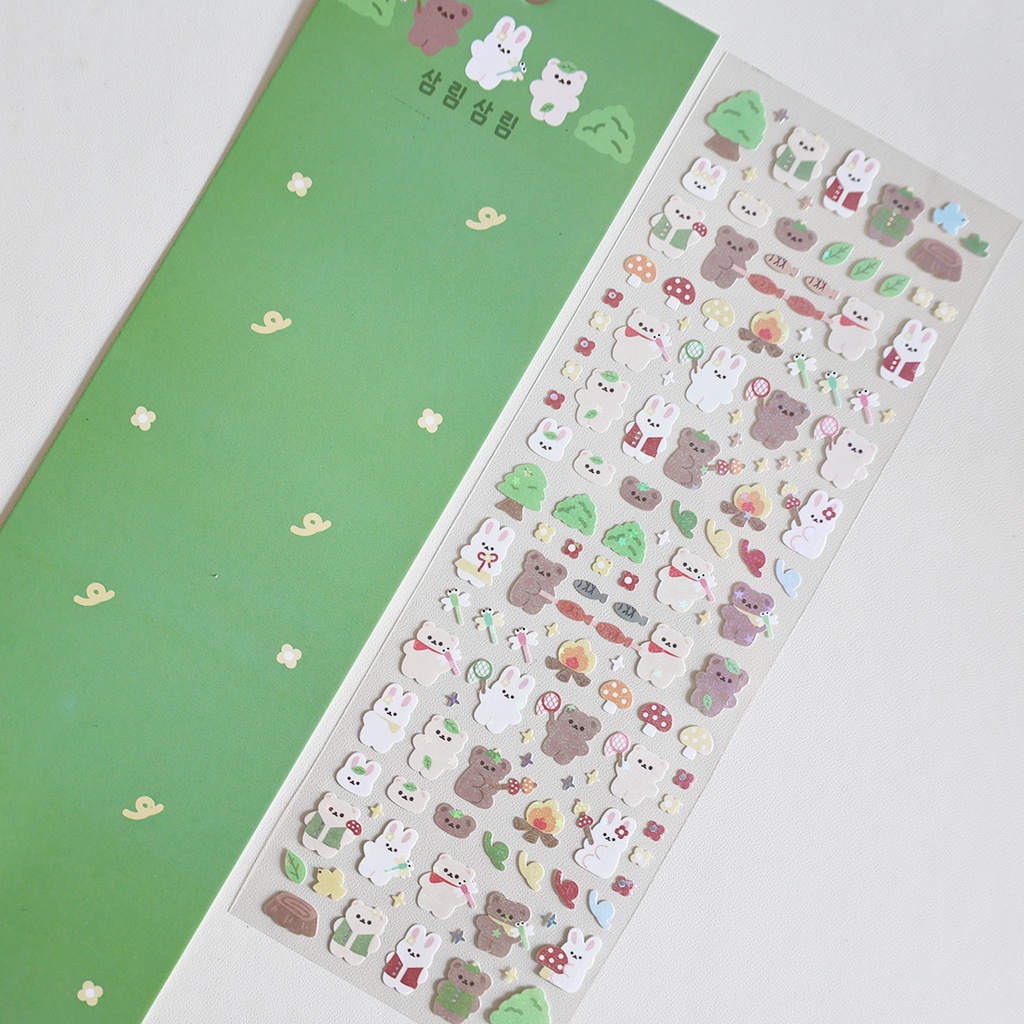 Galicici Korean New Super Besar Sheet Series Stiker/ PET Cantik Panas Silver Laser DIY Foto Dekorasi Bahan Decal