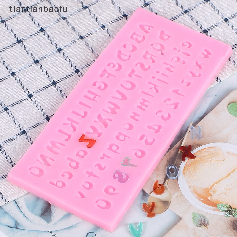 [tiantianbaofu] 1pc Alphabet Number Silicone Mold DIY Cetakan Dekorasi Kue Coklat Butik