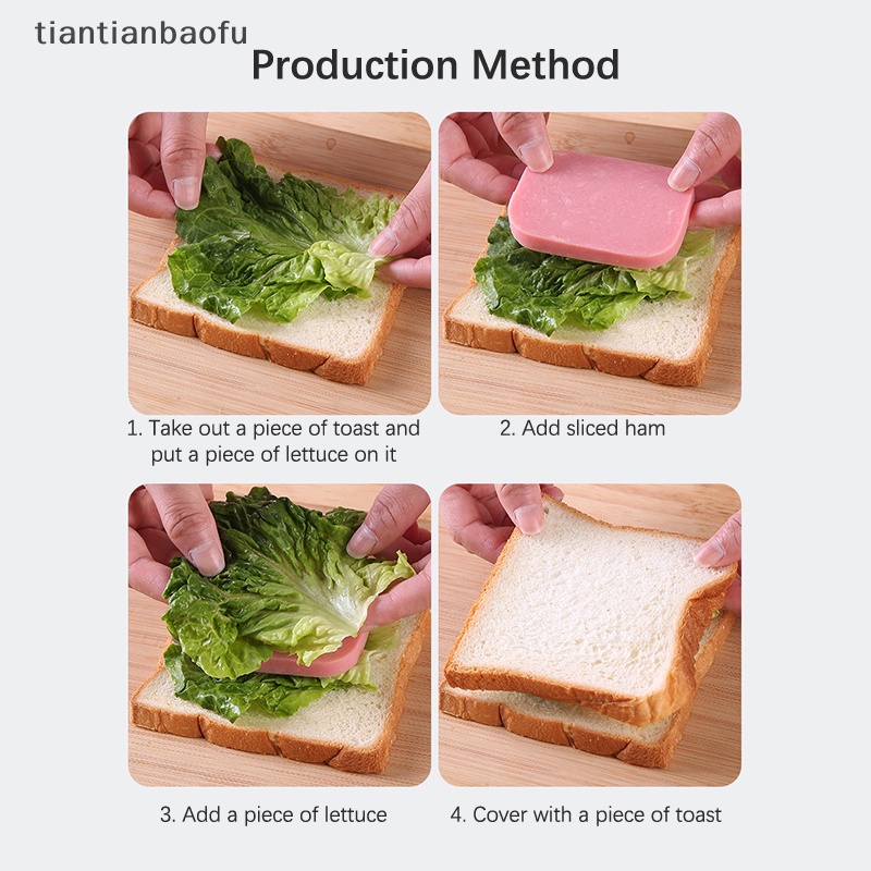 [tiantianbaofu] Sandwich Cutter Sealer For Kids Lunch Toasted Mold Pemotong Roti Aksesoris Butik