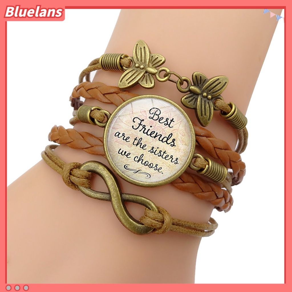 [BLS] Gelang Gaya Retro Multi-layer Brown Women Vintage Bracelets Untuk Sahabat