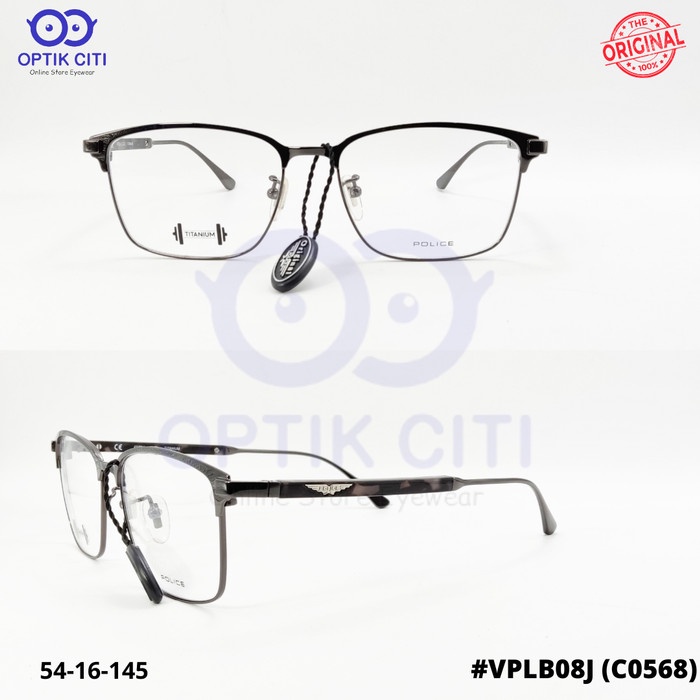 Frame Kacamata Pria Police Titanium Origins Evo 2 VPL B08J 0568 Original