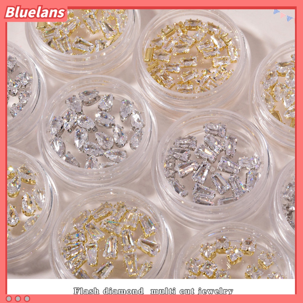 [BLM] 20pcs /Box Hiasan Kuku Glitter Nail Art Cubic Zirconia Shiny Nail Rhinestone Jewelry Ornamen Untuk Wanita