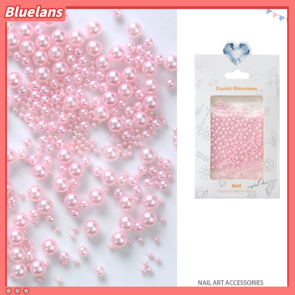 [BLM] 1tas Hiasan Kuku Shiny Stunning Efek Visual Warna Hidup Finishing Matte Ramah Lingkungan Hias ABS Mutiara Imitasi Manik Longgar Dekorasi Kuku Perlengkapan Kuku