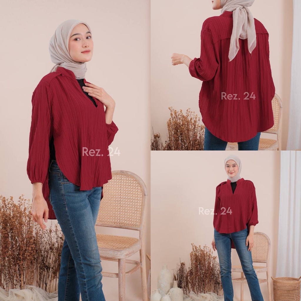 LIVIA BLOUSE | BLOUSE LADY CRUSH | ATASAN WANITA KOREA