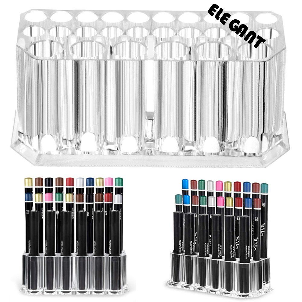 [Elegan] Tempat Kuas Makeup Brush Garis Bibir Wadah Kosmetik Organisasi Maskara Storage Box Meja Rias Organizer