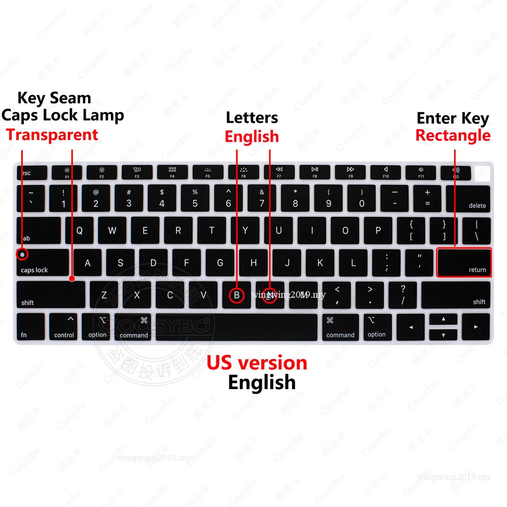 13air 13.6 Kulit Keyboard, Silikon Cover Untuk 12mabook 11air14 Pro 13.3 M1 15touchbar 16 M2 Rusia Spanyol Perancis Jepang