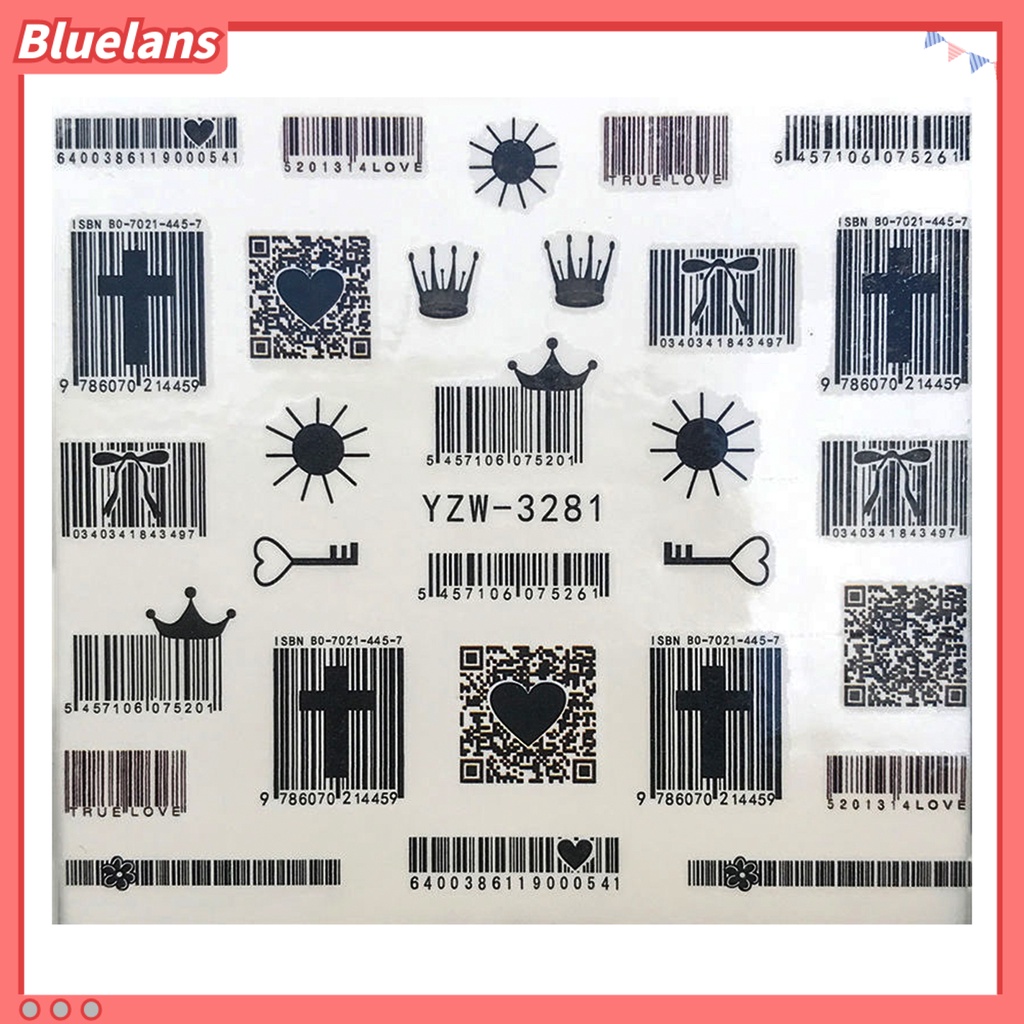 [BLM] Stiker Kuku Desain Artistik Dekorasi Kuku Warna Vibrant2020Model Kuku Terbaru Untuk DIY