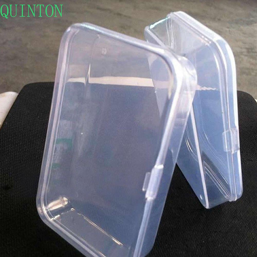 Quinton 2Pcs Kotak Penyimpanan Pack Container Box Koleksi Rectangular Clear