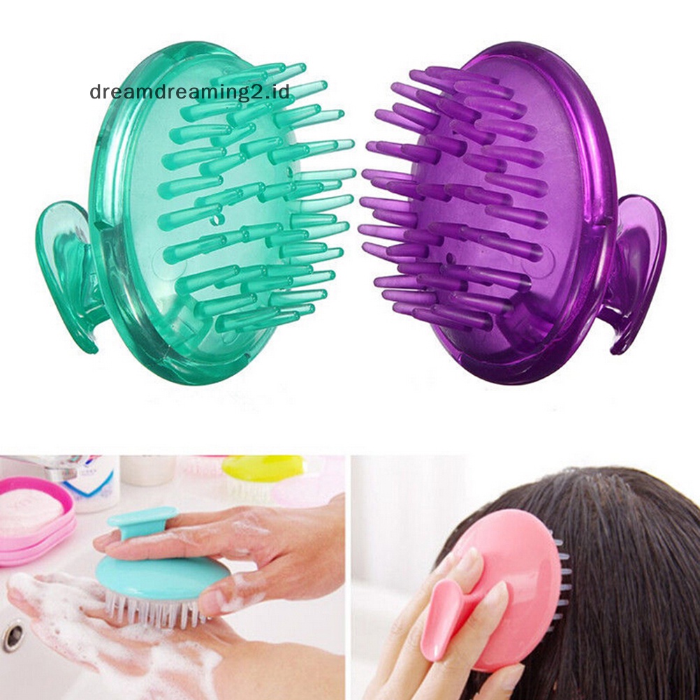 (drea) Silikon Shampoo Mandi Kepala Cuci Badan Pijat Rambut Massage Brush Comb //