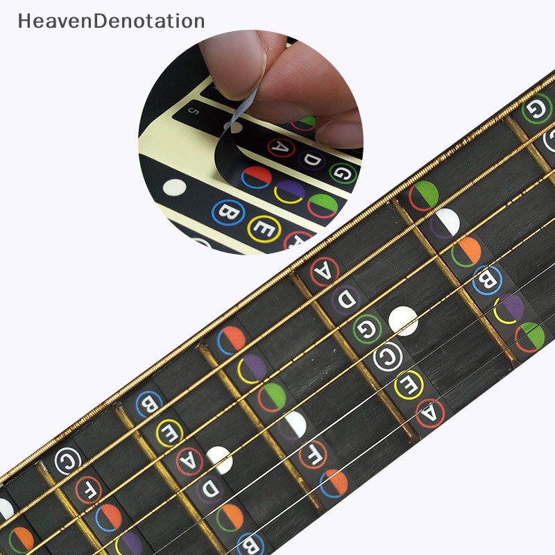 [HeavenDenotation] Gitar Fretboard Notes Peta Label Stiker Fingerboard Fret Decals Untuk Guitarra HDV