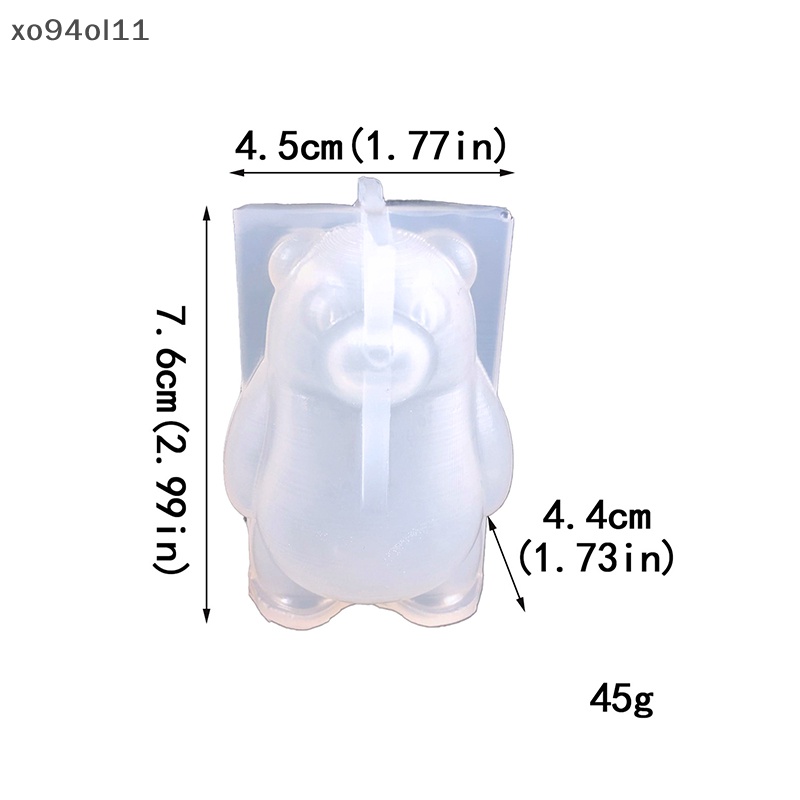 Xo Alat Pembuat Cetakan Clay Moulds Kerajinan Tangan Cetakan Standing Berbentuk Beruang Bahan Silikon Untuk Pecinta Membuat Tangan OL
