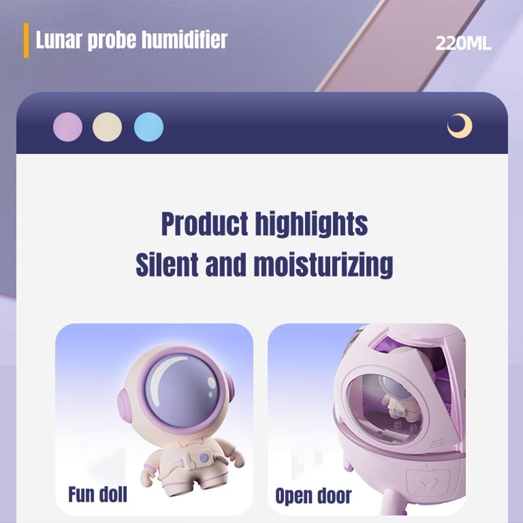 Astronaut Space Air Humidifier LED Colorful Mist Diffuser Aroma Purifier USB Pelembab Pewangi Ruangan Kantor