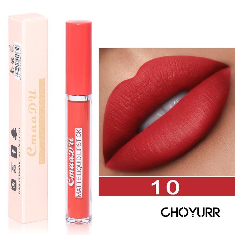 【COD】3-Pack Lip Gloss Matte Lipstik Beludru Tahan Air Tahan Lama Yang Menutrisi Dan Melembabkan-CH