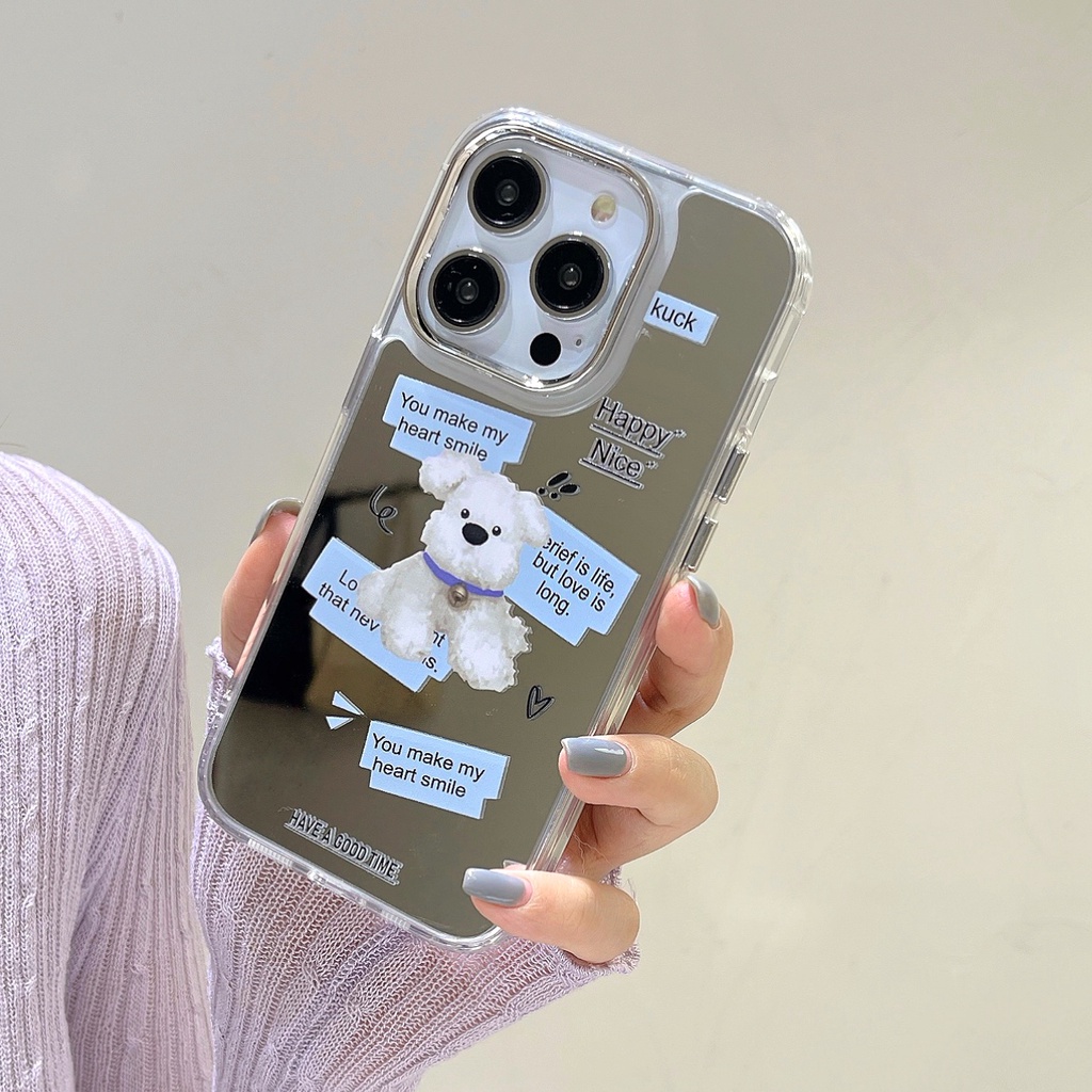 Cocok Untuk Iphone14 Pro Max iPhone Phone Case Permukaan Cermin Kamera Perlindungan Shockproof Kuat Kompatibel Dengan Iphone13 13pro 13prm iPhone 11 7Plus 8Plus Xr XS 12 Pro Max Phone Case