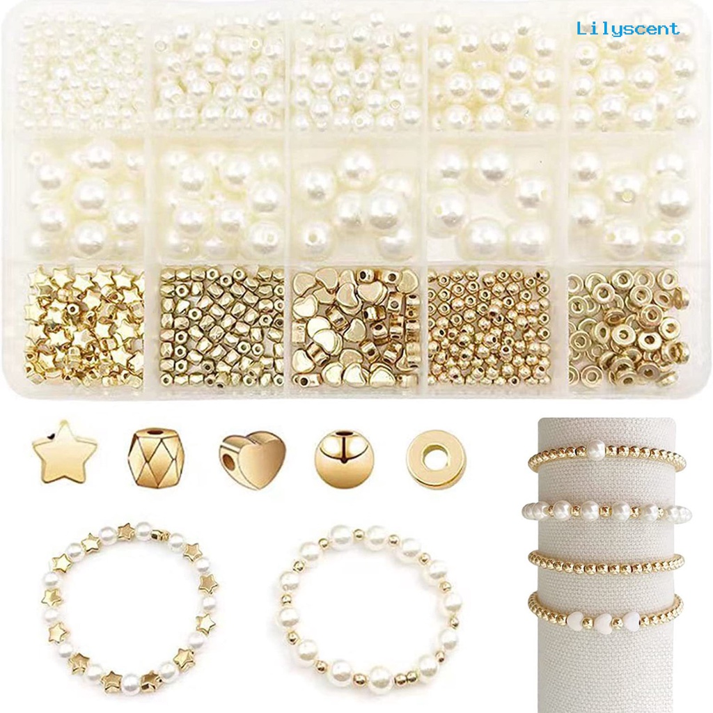 [LS]1 Set Gelang Membuat Kit Halus Lebar Penggunaan Tidak Mudah Luntur Multi Gaya Mudah Digunakan DIY Dengan Lubang Clay Beads Bracelet Making Kit Perhiasan Aksesoris