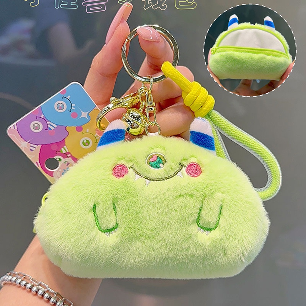 Cute Beast Zero Dompet Keychain Bluetooth Headset Tas Penyimpanan Gantungan Tali Keychain Lucu Couple Bag Pendant Kreatif Gantungan Kunci Mobil