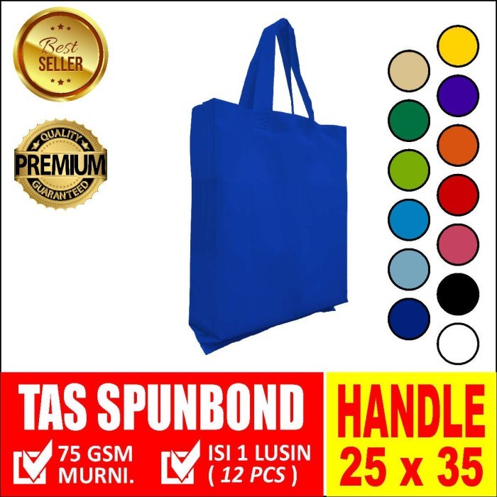 

[SC] Goody Bag Spunbond Handle 25x35 Lusinan - Warna Biru BCA