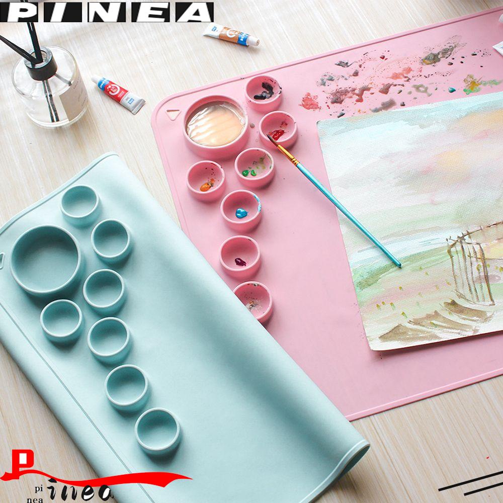 Alas Lukisan Silikon Nanas Tahan Lama Watercoloring Stamping Non-Stick Craft Mat Untuk Melukis