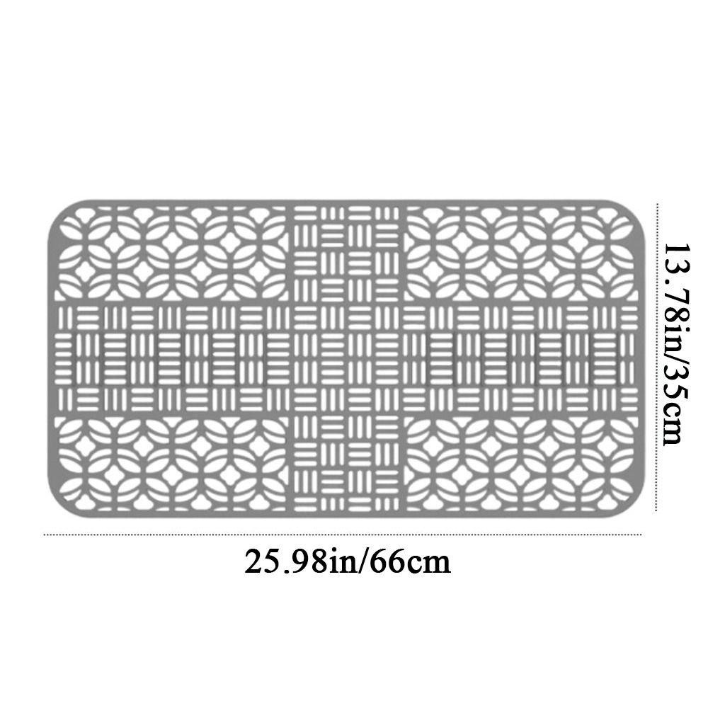 Lanfy Alas Wastafel Cuttable 1Pcs Tahan Panas Non-slip Grid Aksesoris Dapur Sink Liner Mat