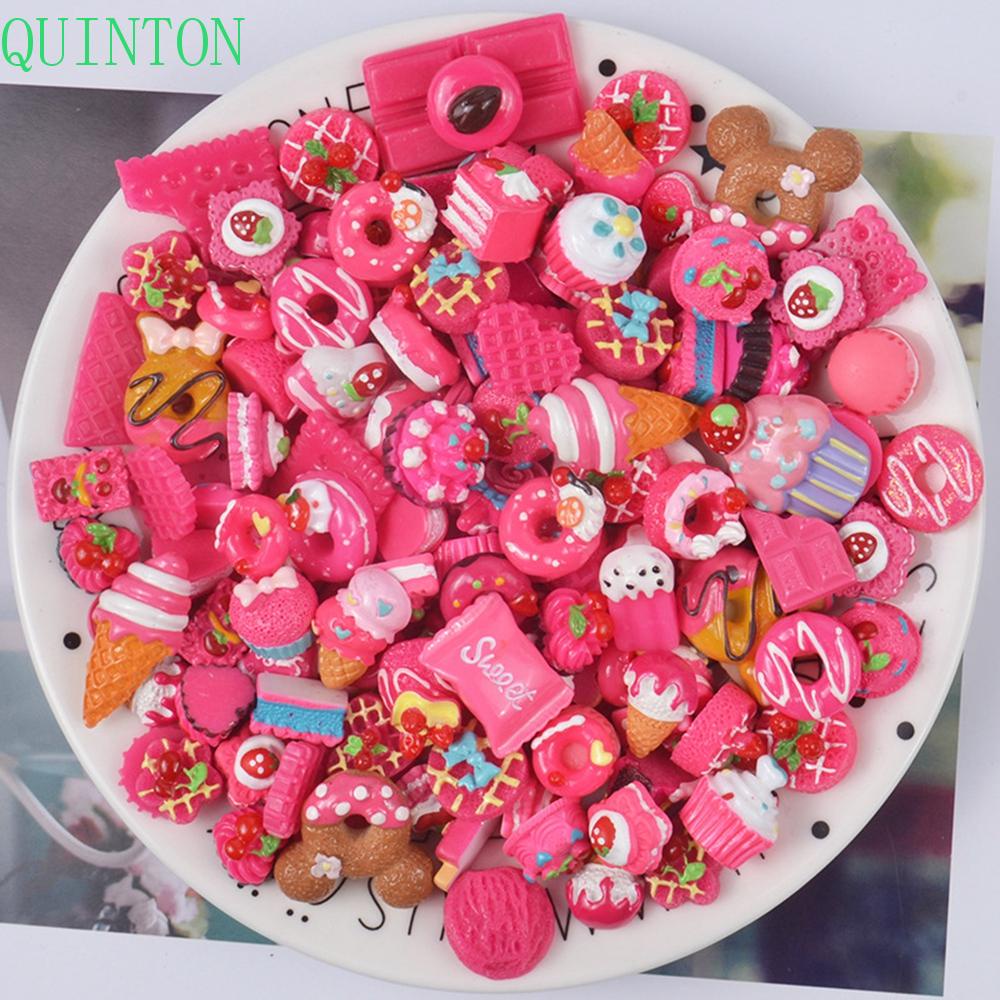 Quinton slime charms beads resin Kartun Untuk Jepit Rambut Gantungan Kunci croc Aksesoris Hadiah Permen Pesona scrapbooking Perlengkapan