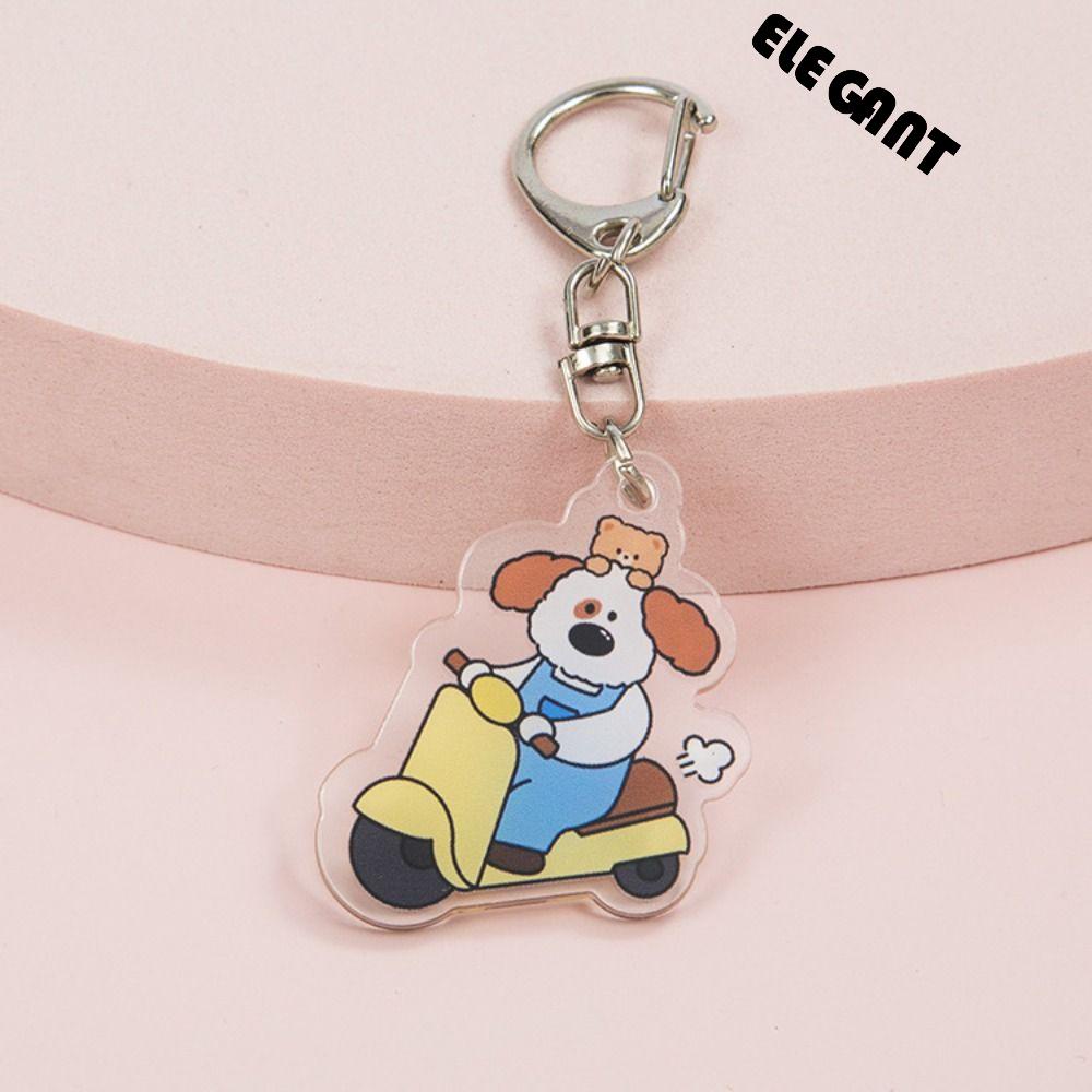 [Elegan] Puppy Gantungan Kunci Hadiah Natal Anak Hadiah Gantungan Kunci Mobil Perhiasan Ornamen Handbag Liontin Bunny Keyring