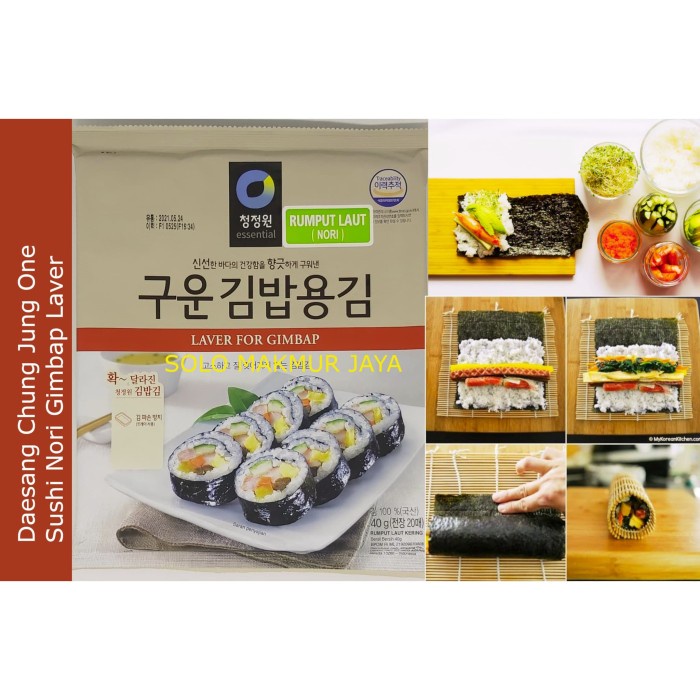 

N.E.W Daesang Chung Jung One Sushi Nori Rumput Laut Seaweed KOREA 40 g