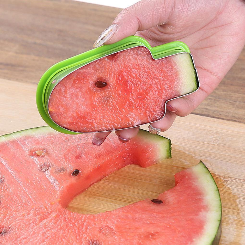 Watermelon Cut Stainless Steel Cutting Fruit Pulp Separator Tahan Air Alat Pengiris Buah Cetakan Bentuk Es Loli