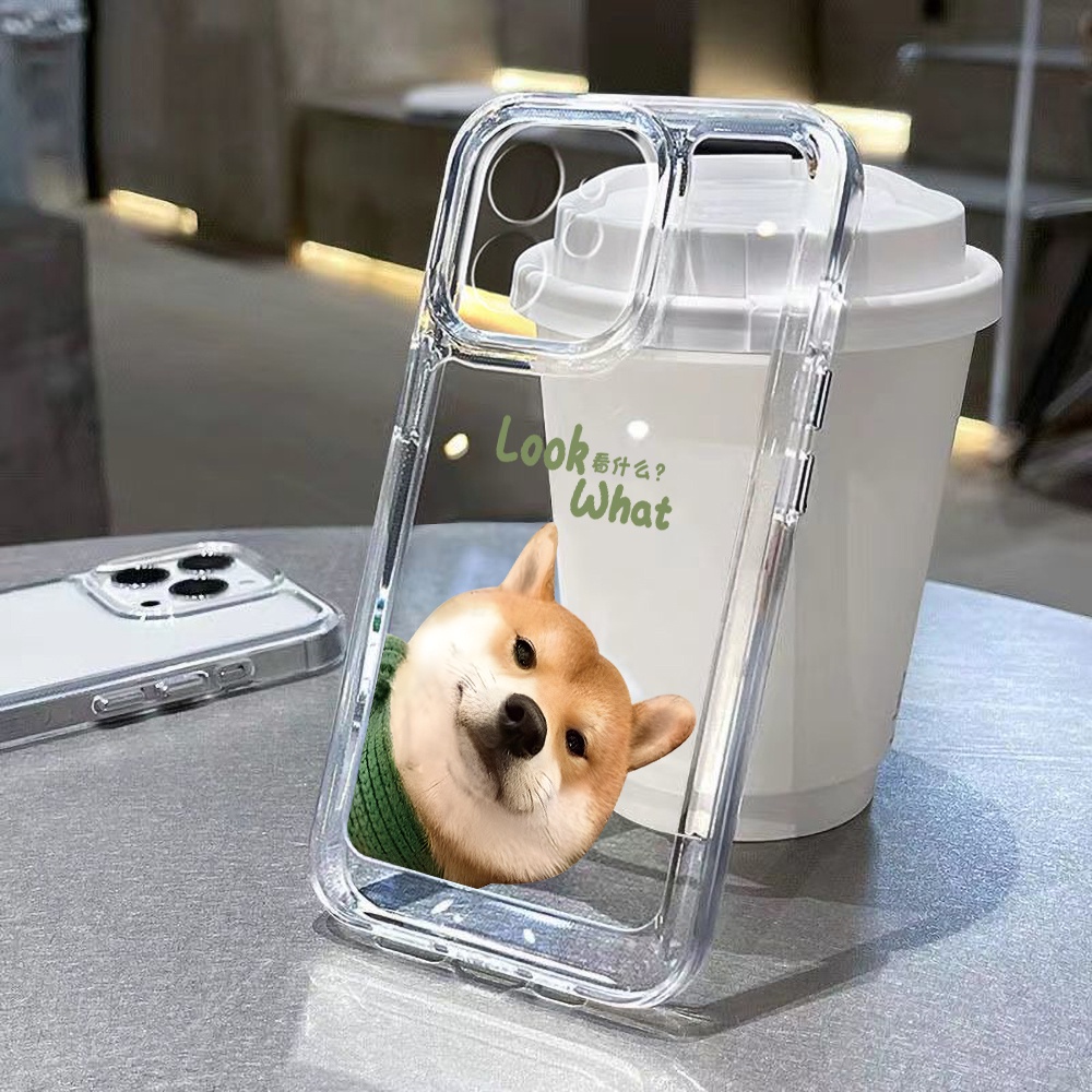 Case Anjing Lucu Untuk Samsung A11 EU A12 A13 A14 A10 A10S A20 A21 A22 A23 A20S A30 A02 A03 A50 A51 A52 A53 A54 A31 A32 A33 A34 A04 A73 A72 A71 S10 Akrilik Space TPU Penutup Belakang