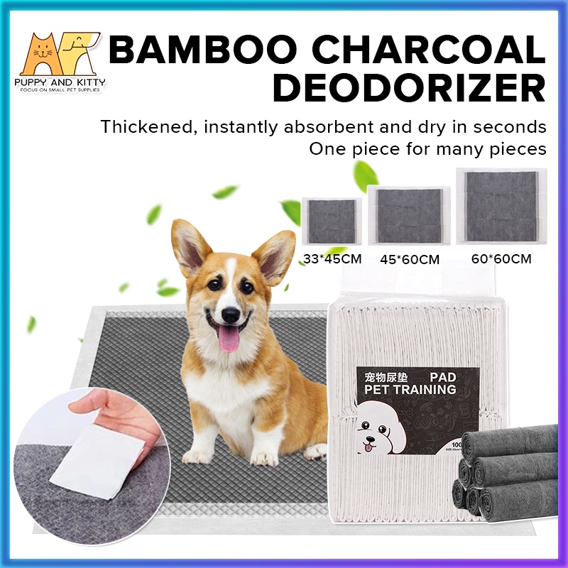 Underpad Charcoal Kucing Anjing Pee Poop Bamboo PET Perlak Carbon Hewan Anjing Seluruh paket