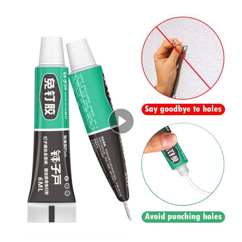 ღ 6/20g All-purpose Glue Quick Drying Glue Strong Adhesive Sealant Fix Glue Nail Free Adhesive For Stationery Glass Metal Ceramic